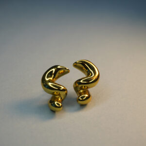 Golden Pasta Earring