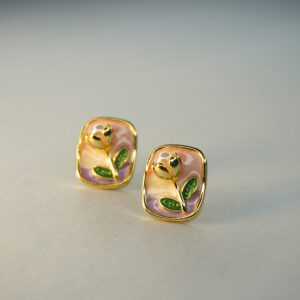 Golden Resin Earring #1
