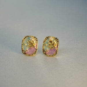 Golden Resin Earring #2