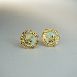 Golden Resin Earring #3