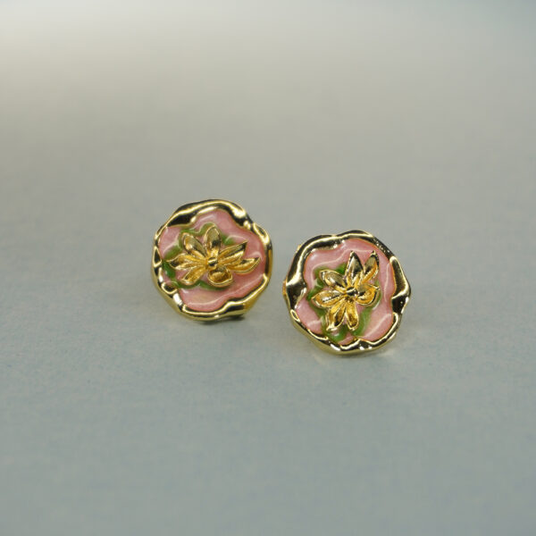 Golden Resin Earring #5
