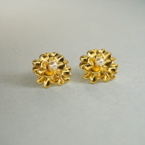 Golden Flower Pearl #3 Earring
