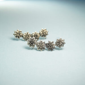 Oxidised Flower Earring