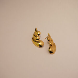 Golden Threedrop Earring