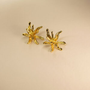 Golden Artistic Sun Earring