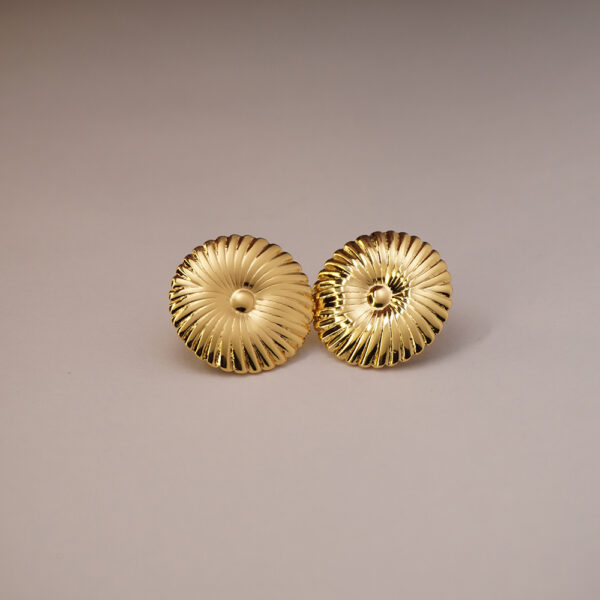 Golden Pinwheel Earring