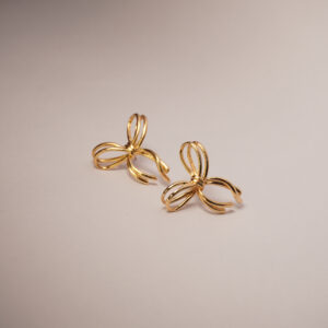 Golden Vintage Bow Earring