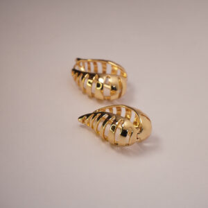 Golden Mesh Hoop Earring