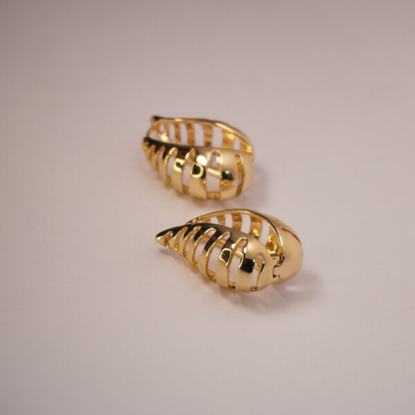 Golden Mesh Hoop Earring