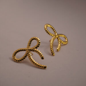 Golden Italian Bow #3 Earring