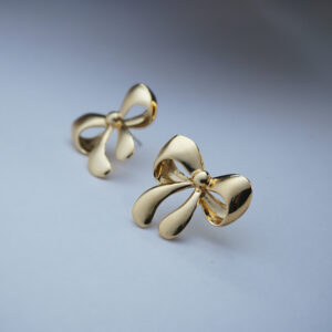 Golden French Bow #4 Earring