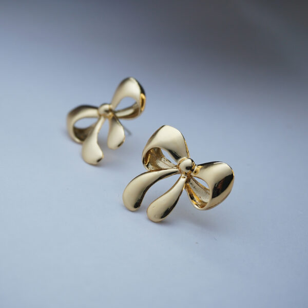 Golden French Bow #4 Earring