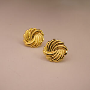 Golden Maze Flower Earring