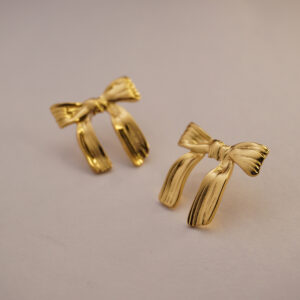 Golden Italian Bow #4 Earring
