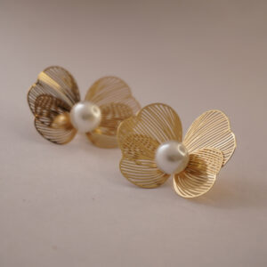 Golden Flower Pearl #2 Earring