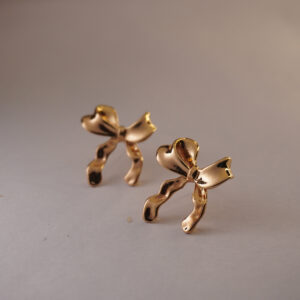 Golden Italian Bow #6 Earring