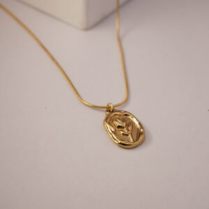 Gold in Gold Rose Necklace
