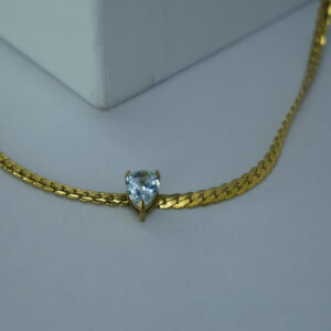 Golden Drop Solitaire Necklace
