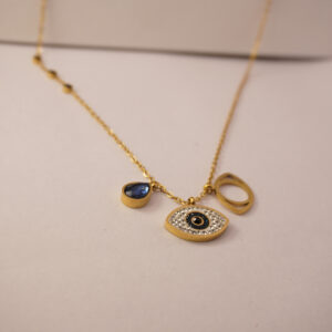 Golden Multicharm Evil Eye Necklace