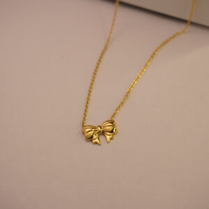 Golden Bow Necklace