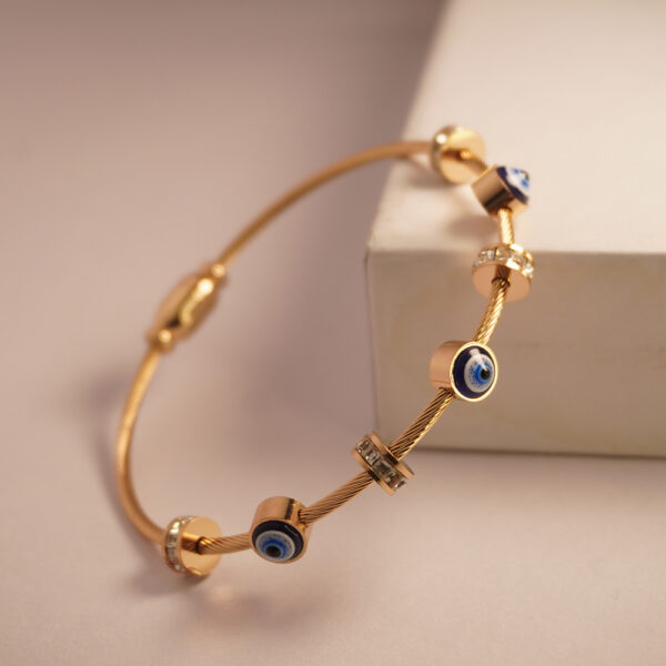 Rose Gold Evil Eye Bracelet