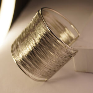 Silver Bangle Hand Cuff Bracelet