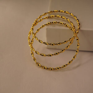 Golden Twisted Bangle Bracelet