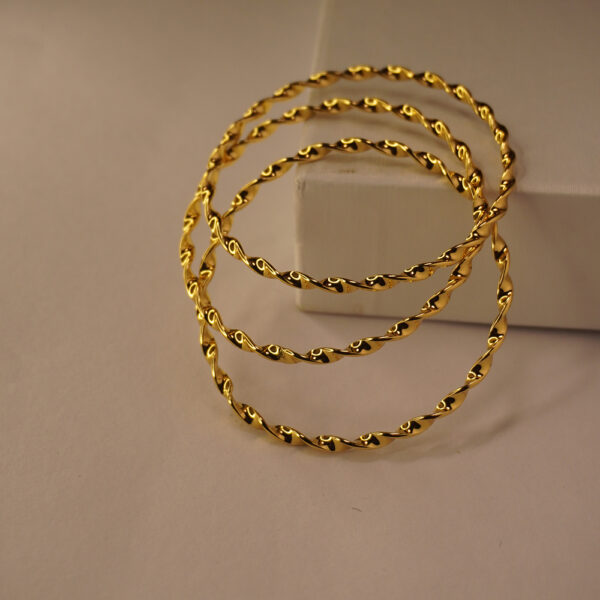 Golden Twisted Bangle Bracelet