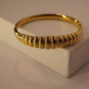 Golden Textured Bracelet