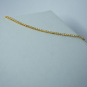 Golden AD Round Stone Tennis Bracelet