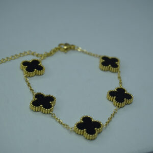 Golden Black Clover Bracelet