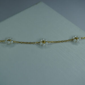Golden Pearl Flower Bracelet