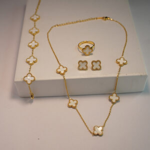 Golden White Clover Set