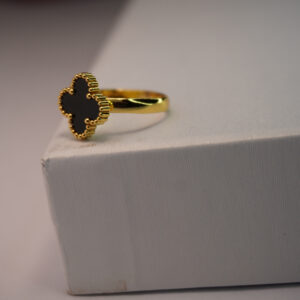 Golden Black Clover Ring