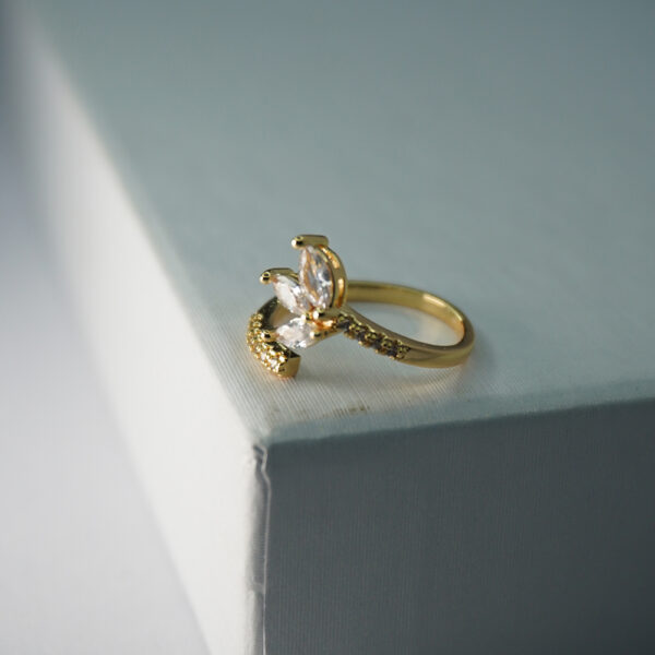 Golden AD Stone Ring #3