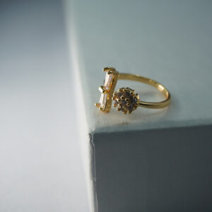 Golden AD Stone Ring #5