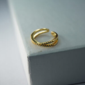 Golden AD Stone Ring #8