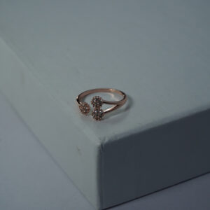 Rose Gold AD Stone Ring #1