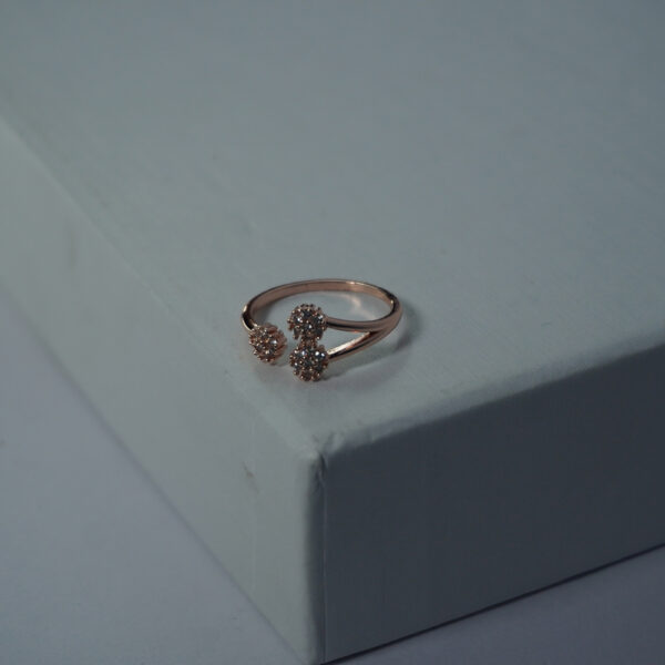 Rose Gold AD Stone Ring #1