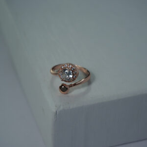 Rose Gold AD Stone Ring #2