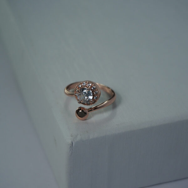 Rose Gold AD Stone Ring #2