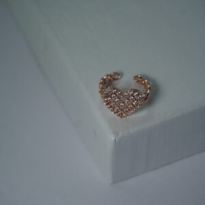 Rose Gold AD Stone Ring #4