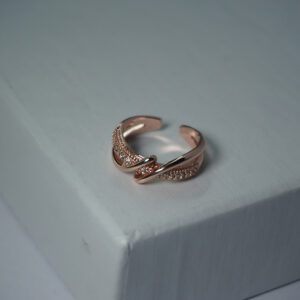 Rose Gold AD Stone Ring #5