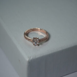 Rose Gold AD Stone Ring #6