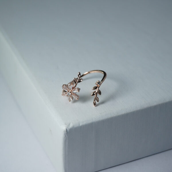 Rose Gold AD Stone Ring #8