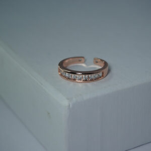 Rose Gold AD Stone Ring #9