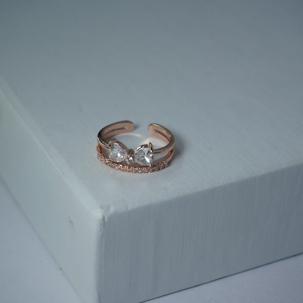 Rose Gold AD Stone Ring #12