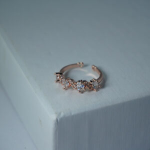 Rose Gold AD Stone Ring #14