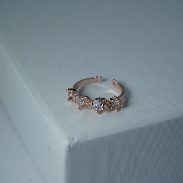 Rose Gold AD Stone Ring #14