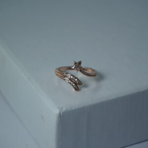 Rose Gold AD Stone Ring #15